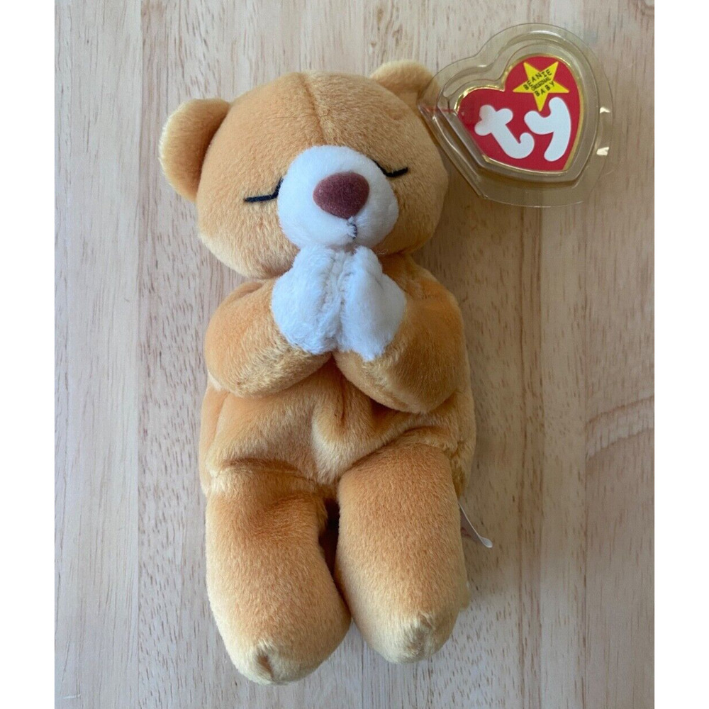 TY Beanie Babies Hope The Praying Bear EXTREMELY RARE ERROR Vtg Retired *MINT*
